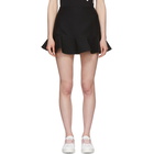 Valentino Black Ruffled Crepe Skort