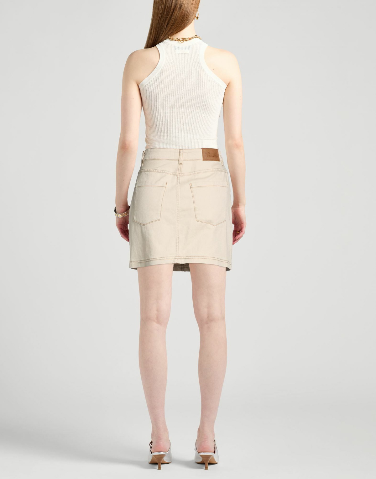 Baum Und Pferdgarten Womens Denim skirt in Beige