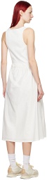Moncler White Paneled Midi Dress
