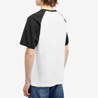 Alexander McQueen Men's Warper Logo T-Shirt in White/Black