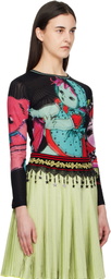 Chopova Lowena Multicolor Sweeties Fitted Mesh Top