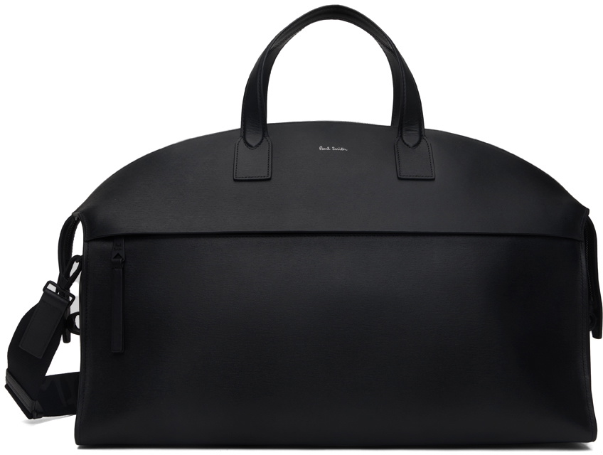 Paul Smith Black Grained Leather Holdall Duffle Bag
