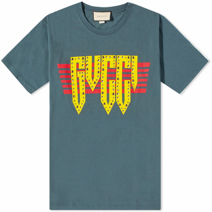 Photo: Gucci Men's Rock T-Shirt in Navy