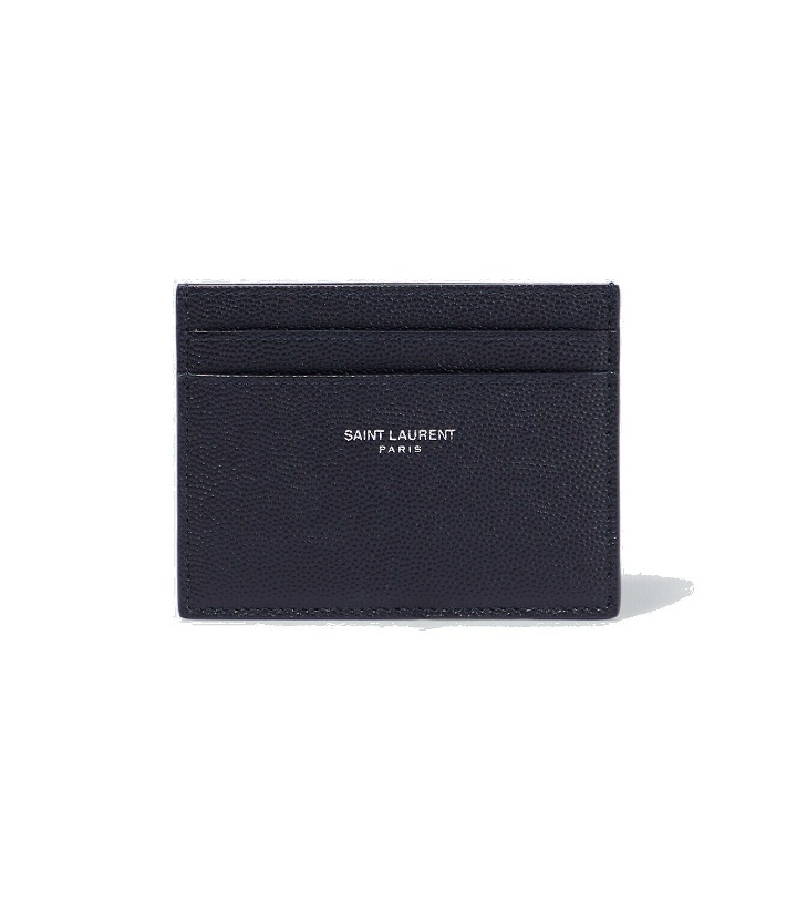 Photo: Saint Laurent Logo leather card holder