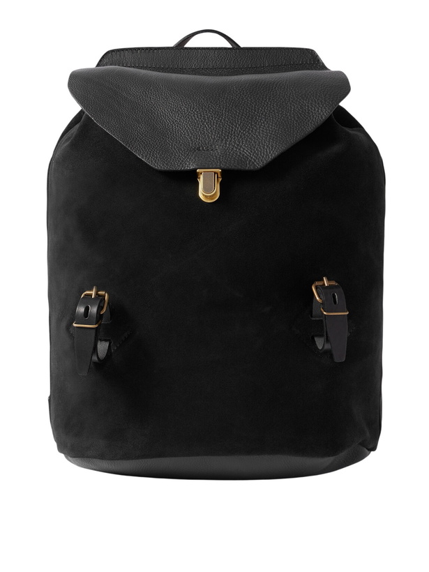 Photo: Bleu de Chauffe - Zibeline Suede and Full-Grain Leather Backpack