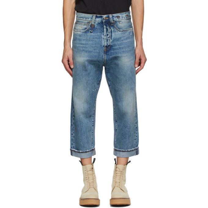 R13 Blue Weller Drop Jeans R13