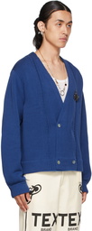 Bode Blue Double-Breasted Cardigan