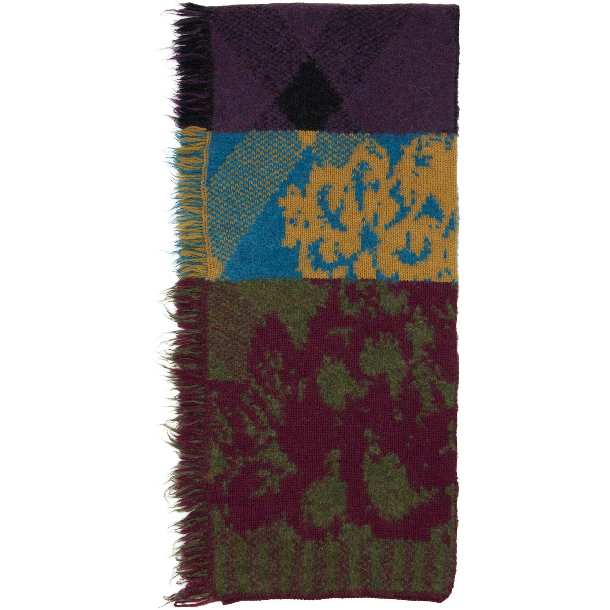 Dries Van Noten Multicolor Long Wool Scarf