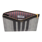 Thom Browne Black and White Small Prince of Wales Pouch