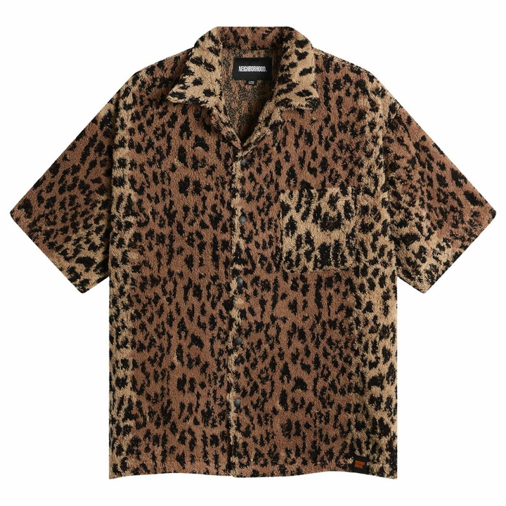 Photo: Neighborhood Men's x Hippopotamus Terry Cloth Shirt in Leopard