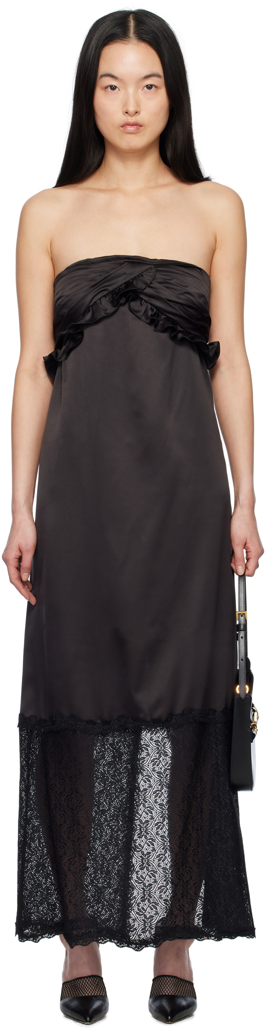 Kika Vargas SSENSE Exclusive Navy Adriana Maxi Dress Kika Vargas