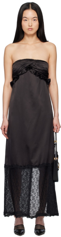 Photo: Kika Vargas Black Reed Maxi Dress