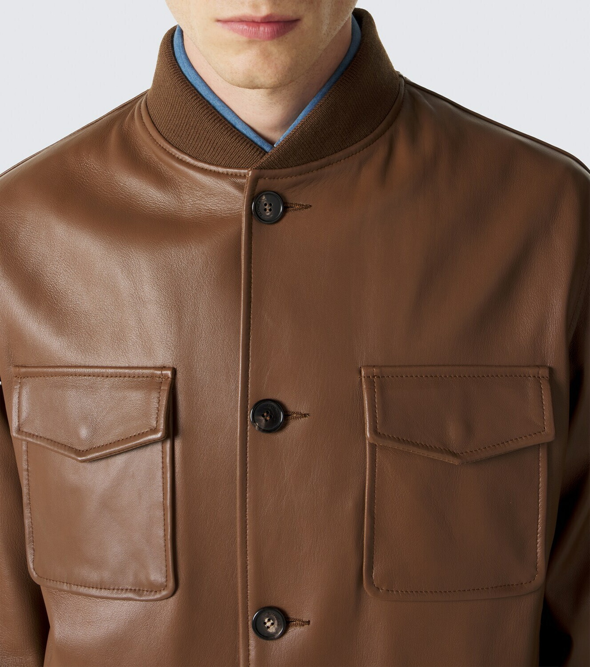 Slowear Leather bomber jacket