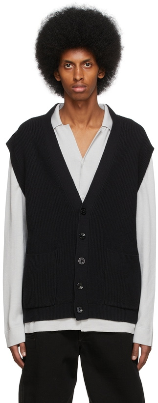 Photo: Agnona Black Vest Cardigan