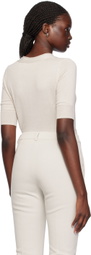 Max Mara Leisure Off-White V-Neck Sweater