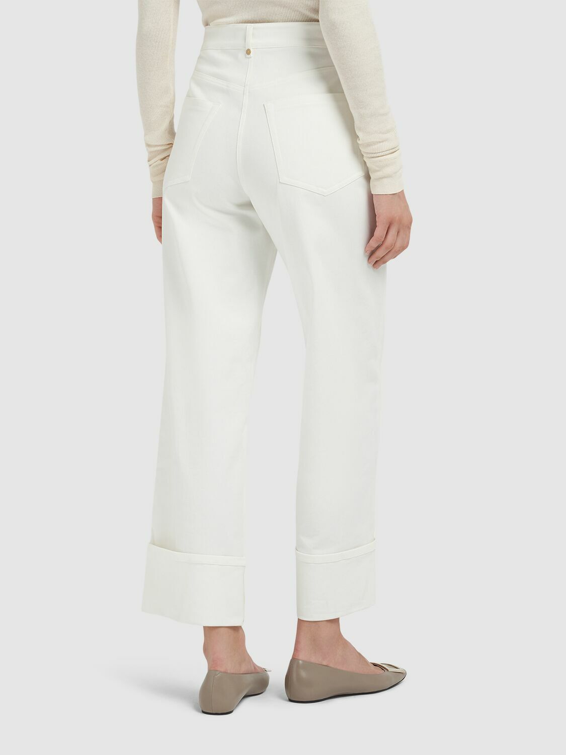 【S Max Mara】 Cervia cropped mid-rise wide-leg jeans Cervia cropped mid-rise wide-leg jeans in white - S Max Mara
