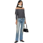 MM6 Maison Margiela White & Khaki 'Trompe L'oeil' Collar