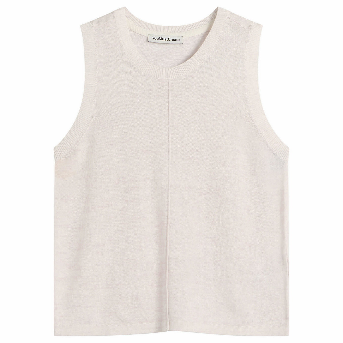 YMC Women's Dot Knit Vest in Pink Marl