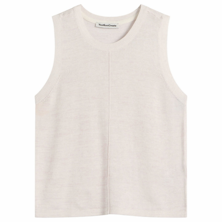 Photo: YMC Women's Dot Knit Vest in Pink Marl