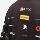Balenciaga Men's Business T-Shirt in Washed Black