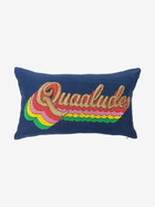 Jonathan Adler Blue Quaaludes Beaded Rectangular Cushion