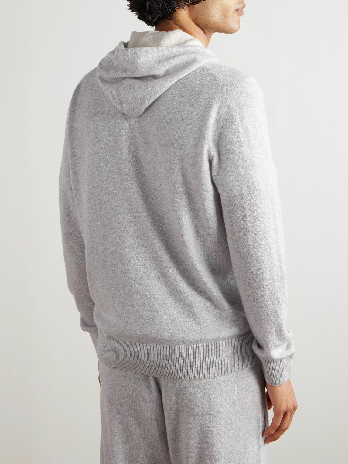 Eleventy - Cashmere Zip-Up Hoodie - Gray