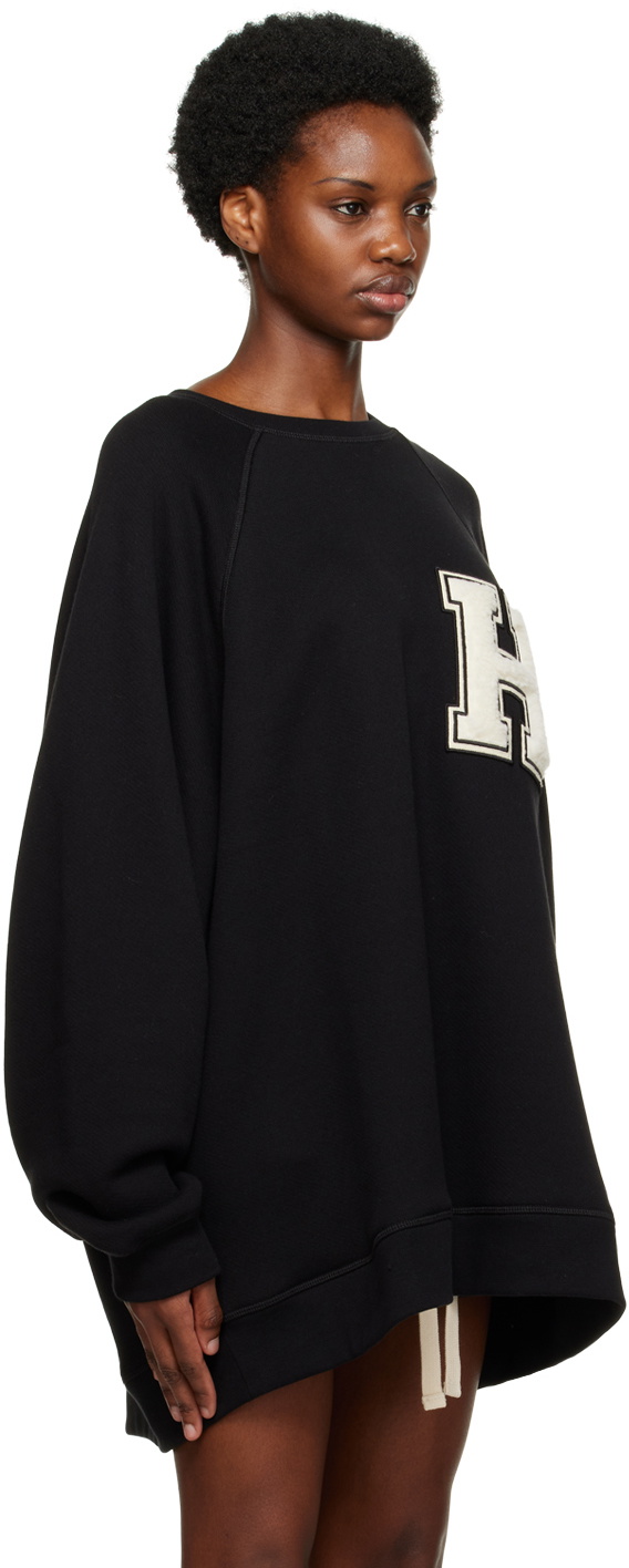 HALFBOY Black Crew Over Patch Sweatshirt
