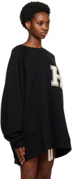HALFBOY Black Crew Over Patch Sweatshirt