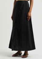 BY Malene Birger Isoldas Satin Maxi Skirt Black