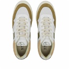 Stepney Workers Club Men's Pearl S-Strike Suede Mix Sneakers in White/Moss