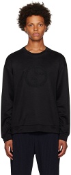 Giorgio Armani Black Embroidered Sweater