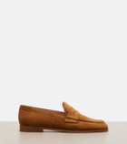 Gianvito Rossi Georgie suede penny loafers