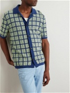 Mr P. - Checked Cotton-Blend Shirt - Blue
