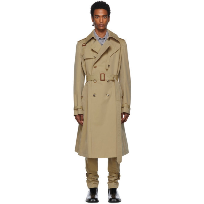 Photo: Alexander McQueen Beige Harness Light Trench Coat