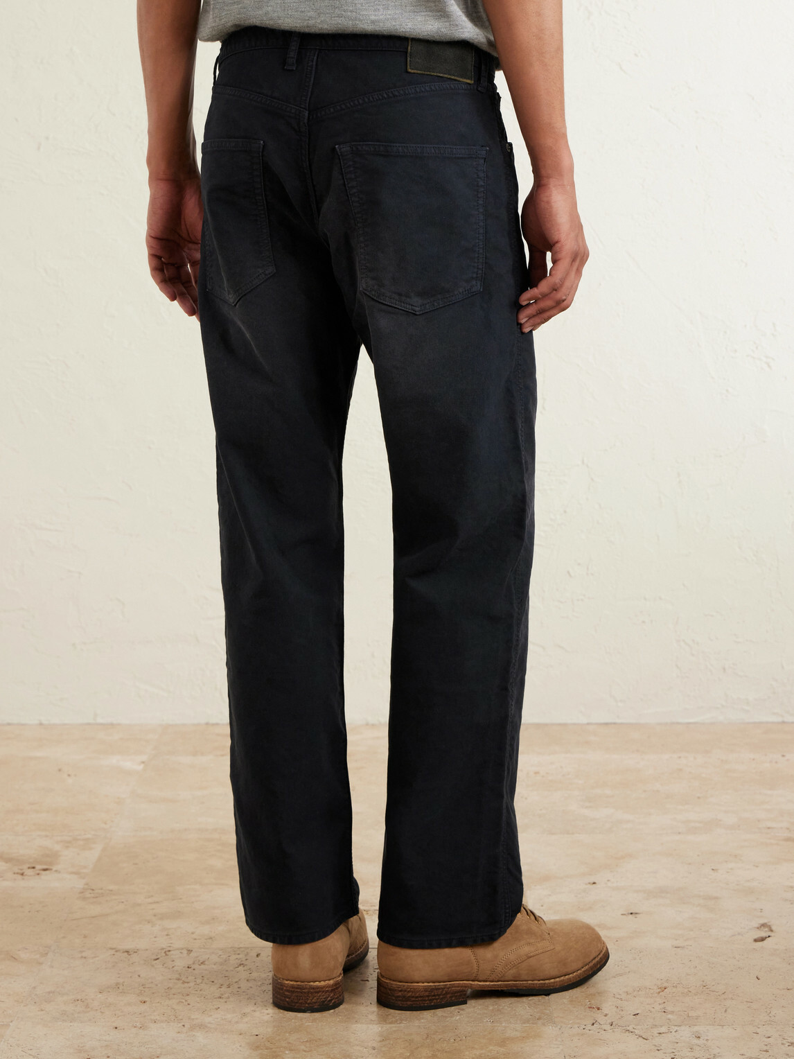 Visvim - Fluxus 01 Straight-Leg Garment-Dyed Distressed Cotton-Corduroy Trousers - Black