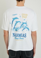 Nahmias Boat Tours Printed Cotton T-shirt White