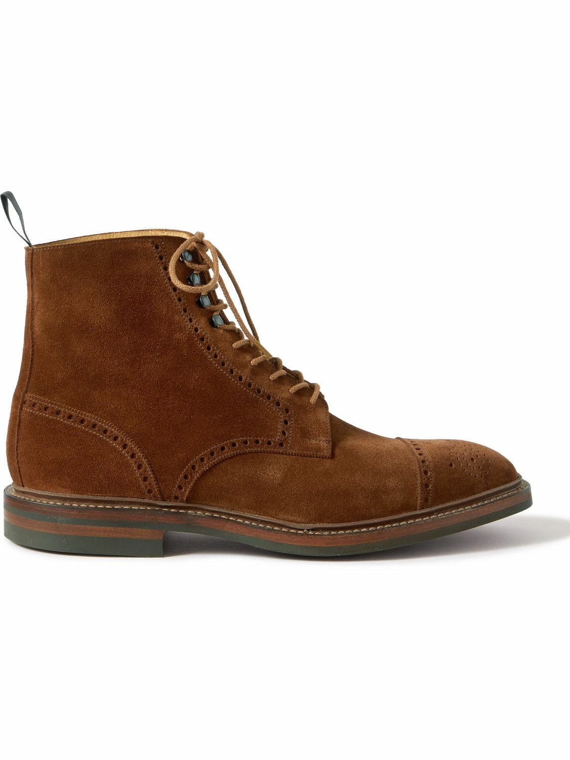 Photo: George Cleverley - Toby Suede Brogue Boots - Brown