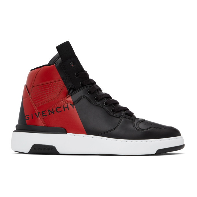 Photo: Givenchy Black and Red Wing High Top Sneakers