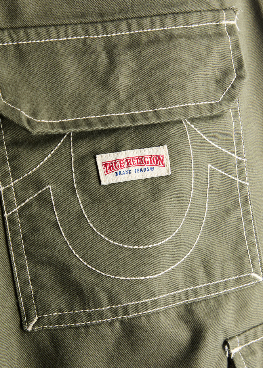 True Religion Straight-leg Twill Cargo Trousers Khaki