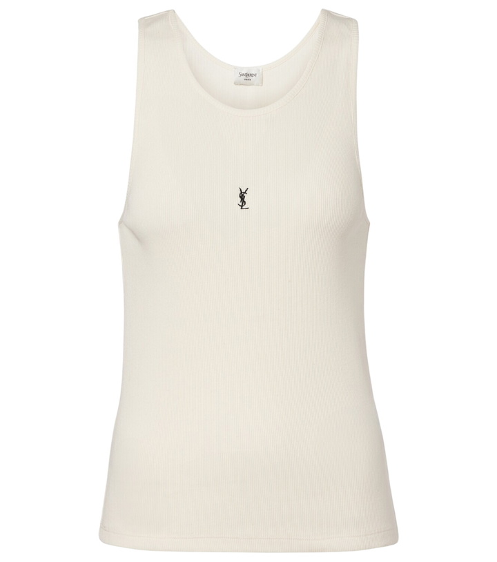 Photo: Saint Laurent Cassandre ribbed-knit cotton tank top