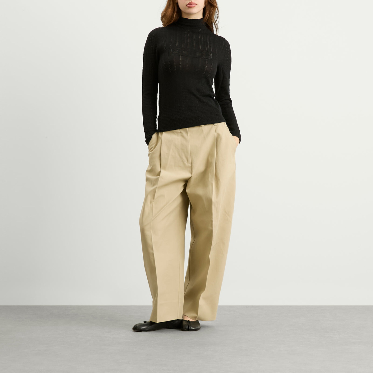 Bode Women's Louise Long Sleeve Knitted Top in Black