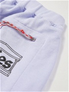 Aries - Premium Temple Straight-Leg Logo-Print Cotton-Jersey Sweatpants - Purple