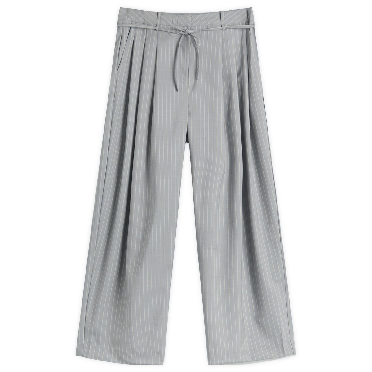 Deiji Studios Women's Tri Pleat Pants in Steele Stripe