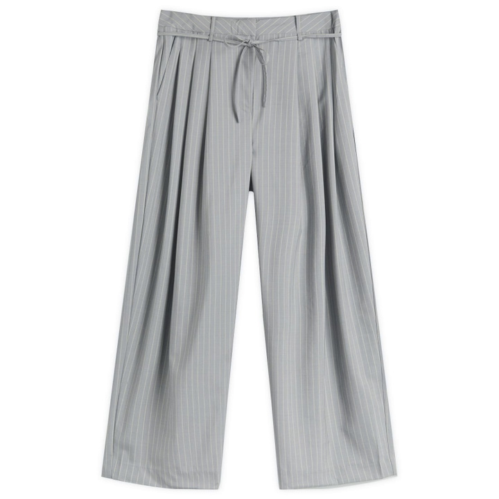 Photo: Deiji Studios Women's Tri Pleat Pants in Steele Stripe
