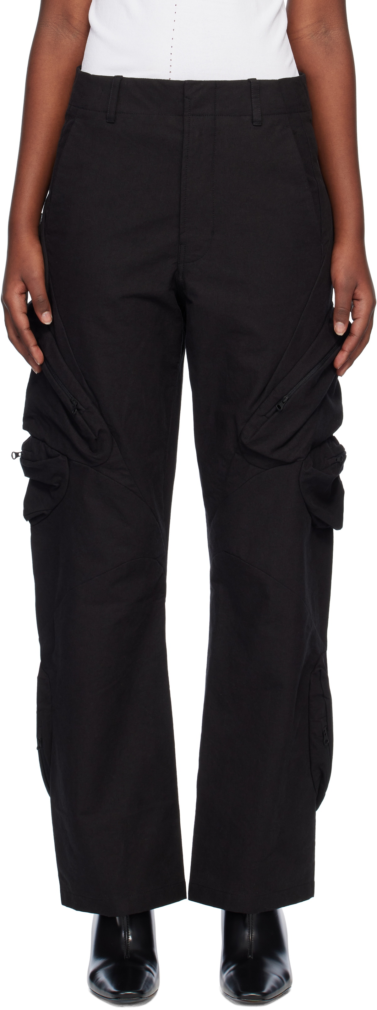 POST ARCHIVE FACTION (PAF) Black 7.0 Center Cargo Pants