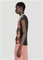 Y/Project x Jean Paul Gaultier  - Trompe L'Oeil Argyle Sweater Top in Orange