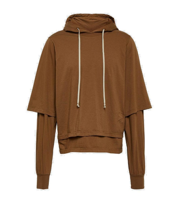 Photo: DRKSHDW by Rick Owens Cotton jersey hoodie