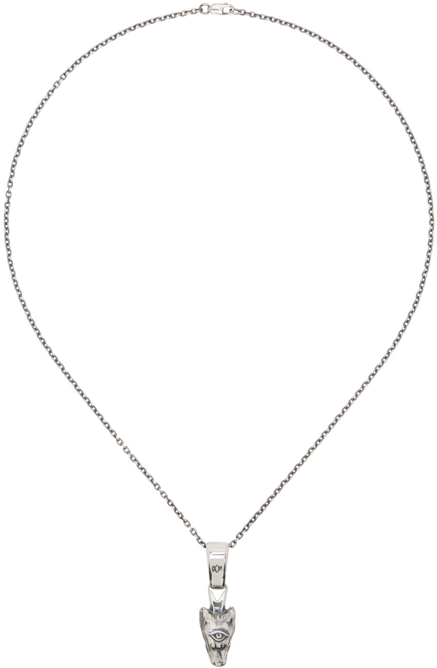 YOHJI YAMAMOTO Silver Wolf Dagger Pendant Necklace Yohji