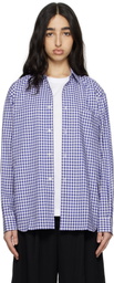 Comme des Garçons Shirt Blue & White Gingham Shirt