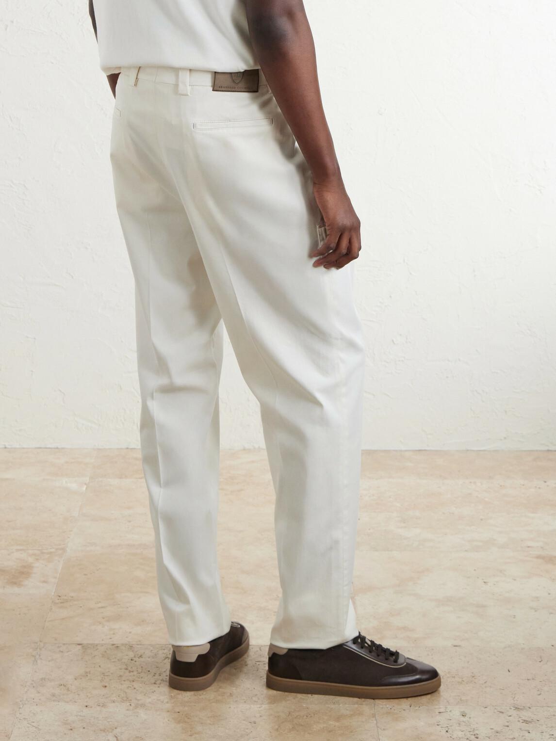 Brunello Cucinelli - Straight-Leg Cotton-Blend Golf Trousers - White
